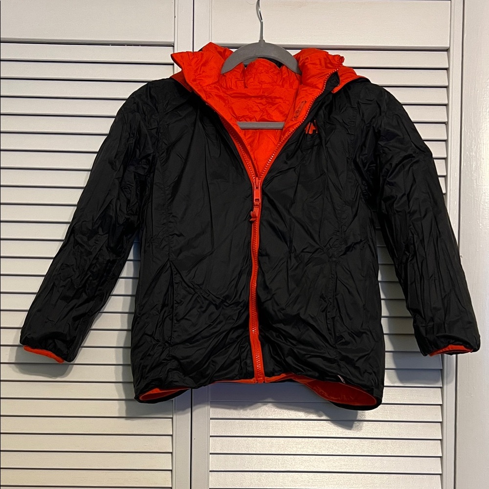 Helly Hansen Kids Black and Orange Puffer Jacket